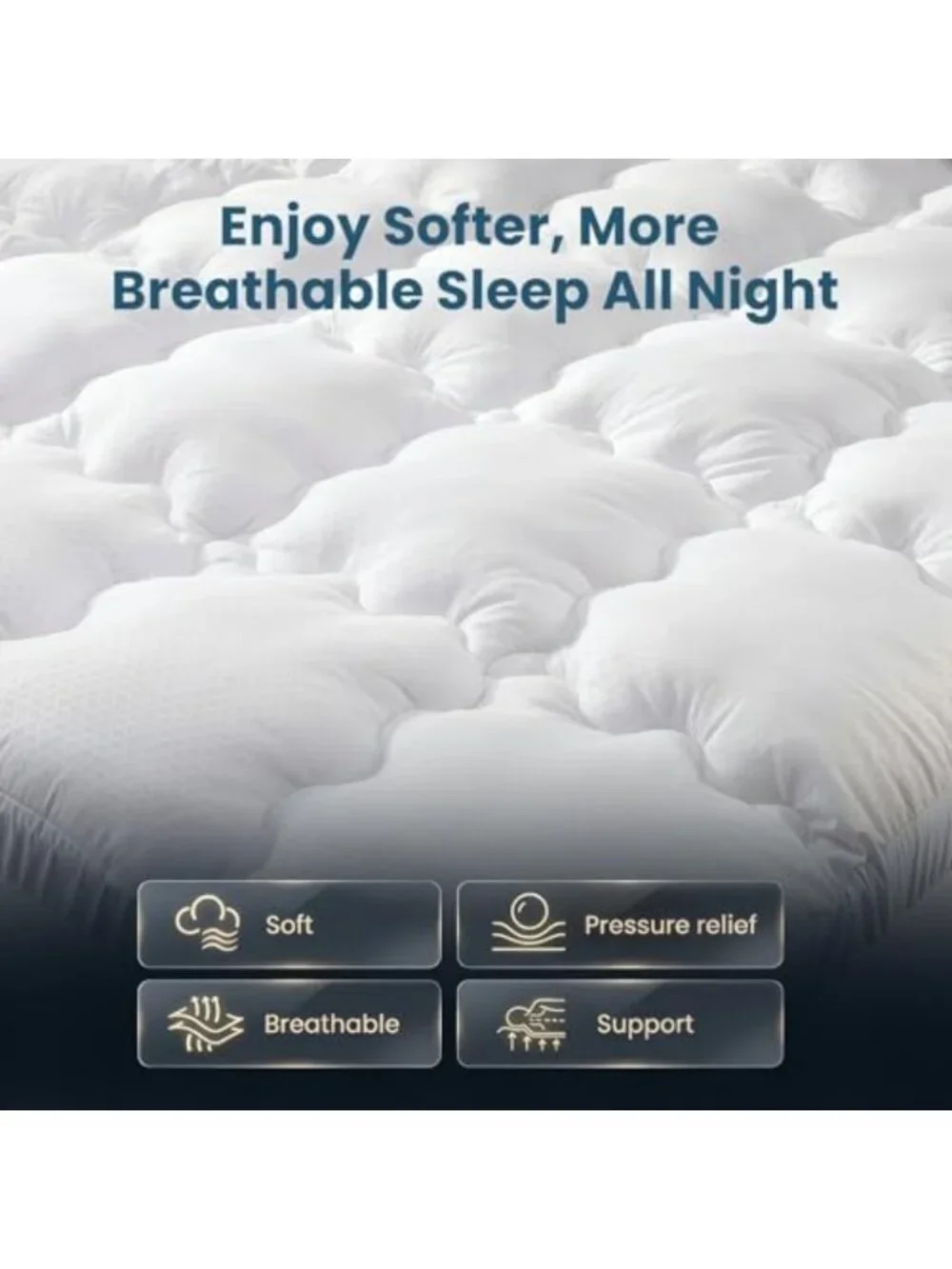 4-Inch Memory Foam Mattress Topper Twin - Comfort & Support for Back Pain Relief
